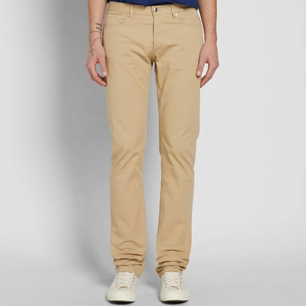 A.P.C. Petit Standard Jean Droit Etroit Beige Button Fly Jeans Unisex Sz 28